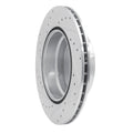 R1 Concepts Brake Rotor Drilled and Slotted Silver Fits BMW 135i