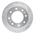 R1 Concepts Brake Rotor Drilled and Slotted Silver Fits Chevrolet Avalanche