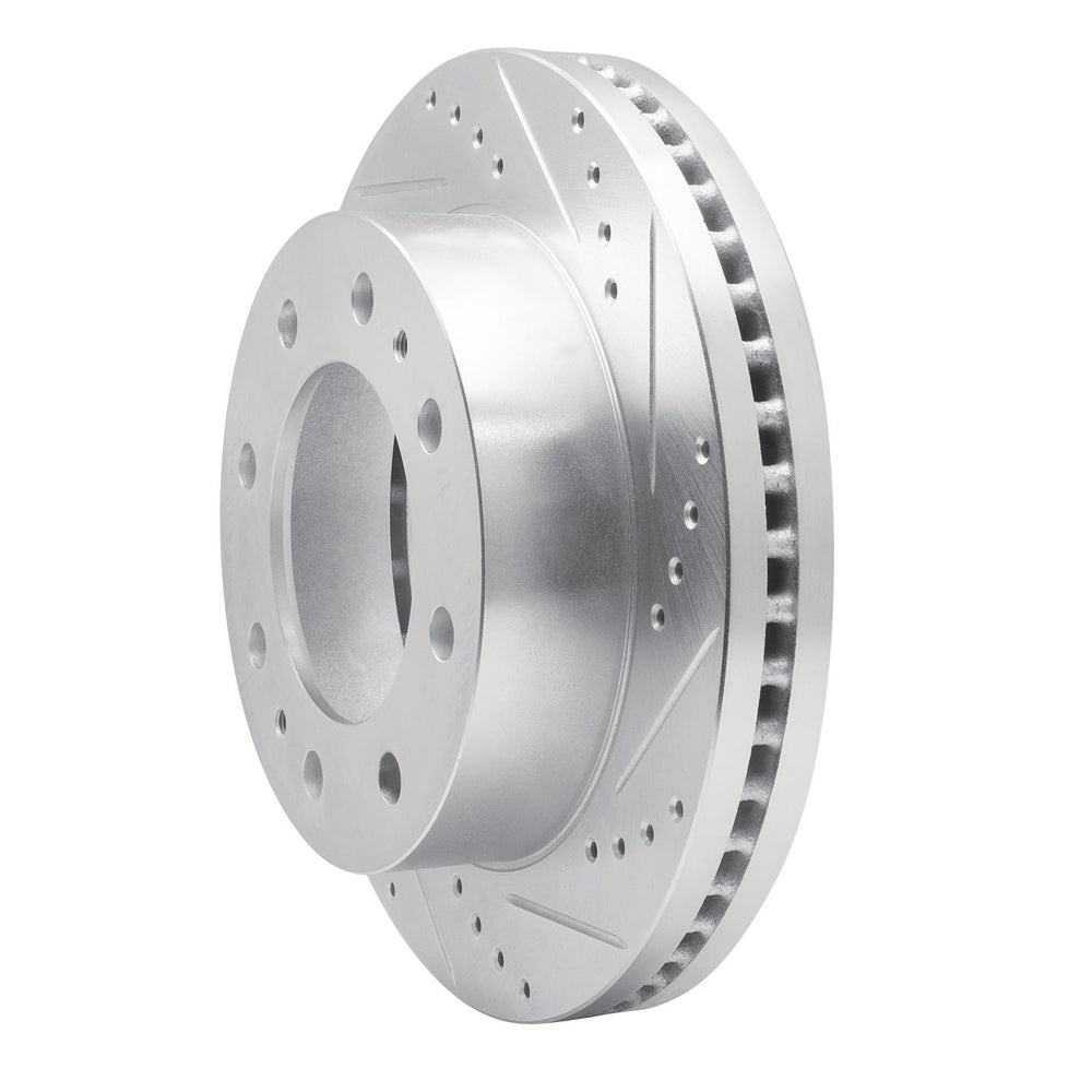 R1 Concepts Brake Rotor Drilled and Slotted Silver Fits Chevrolet Avalanche