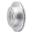 R1 Concepts Brake Rotor Drilled and Slotted Silver Fits Chevrolet Avalanche