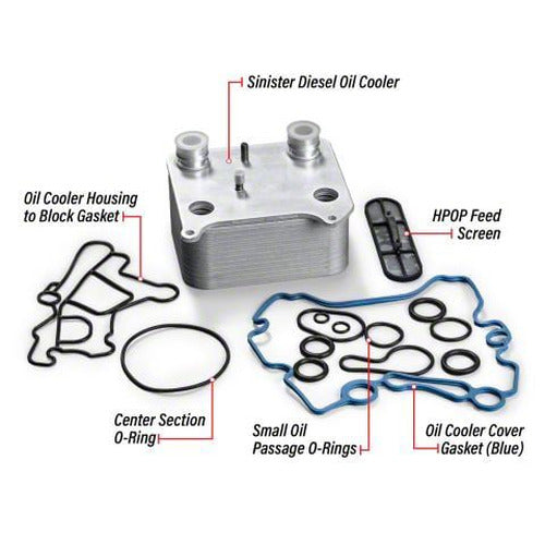 Sinister Diesel Oil Cooler for Ford Powerstroke 2003-2007 6.0L