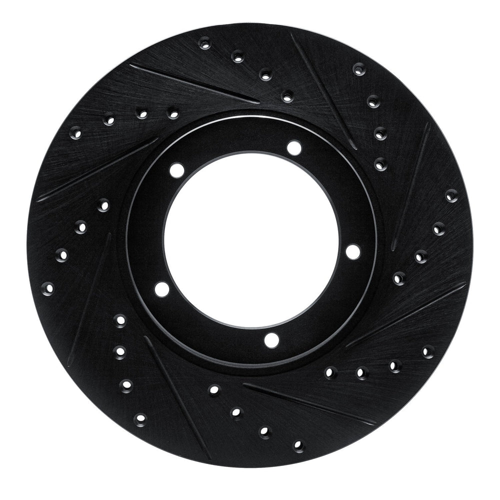 R1 67-88 Porsche 911 Front Right Drilled & Slotted Black Brake Rotor