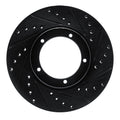 R1 67-88 Porsche 911 Front Right Drilled & Slotted Black Brake Rotor