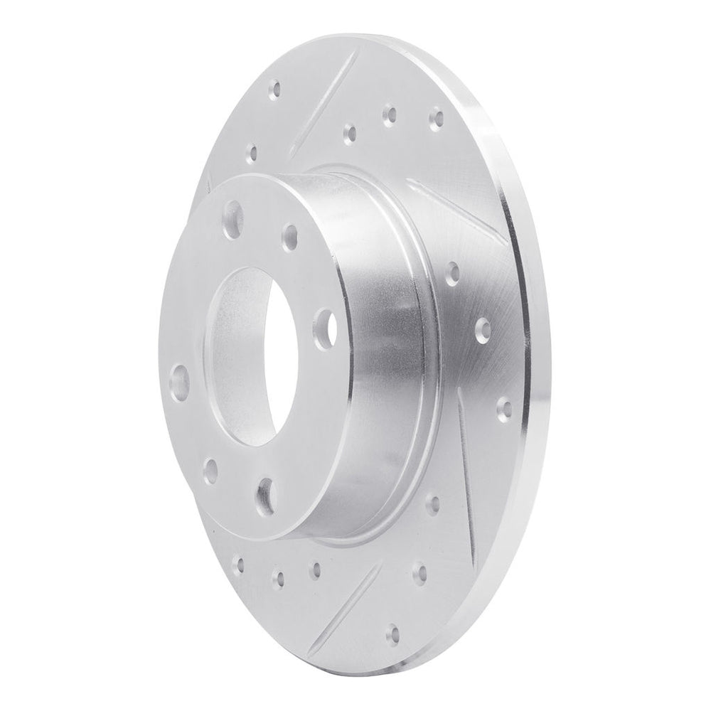 R1 66-92 Bertone X-1/9 Rear Left Front Left Drilled & Slotted Black Brake Rotor