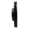 R1 10-18 BMW 535I GT Right Front Drilled & Slotted Black Brake Rotor