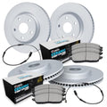 R1 Concepts Brake Rotors - Carbon Coated w/ Euro Ceramic Pads Hdw Fits Buick Rainier