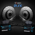 R1 Concepts Brake Rotor- D/S - Black with Ceramic Pads Fits Hyundai Elantra