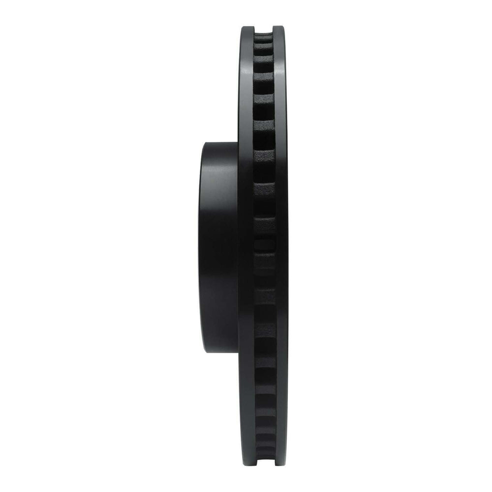 R1 15-20 Ford Mustang Front Right Drilled & Slotted Black Brake Rotor