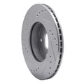R1 Concepts Brake Rotor Drilled and Slotted Silver Fits Land Rover