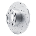 R1 65-73 Mercedes-Benz 230S Front Left Drilled & Slotted Black Brake Rotor