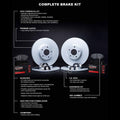 R1 Concepts Carbon Series Brake Rotors - Perf Off-Road/Tow Pads - Hdw Fits Dodge Nitro