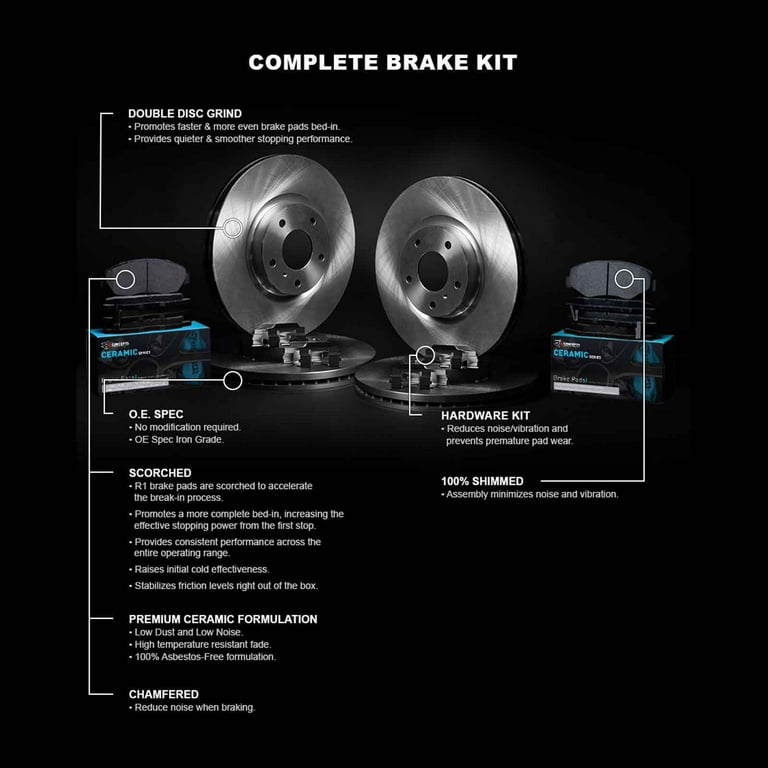 R1 Concepts Disc Brake Kit Fits Lexus ES300