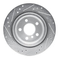 R1 Concepts Brake Rotor Drilled and Slotted Silver Fits BMW 228i
