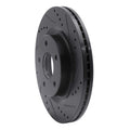 R1 07-13 Nissan Altima Front Right Drilled & Slotted Black Brake Rotor