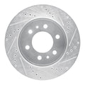 R1 Concepts Brake Rotor Drilled and Slotted Silver Fits Ford F-150