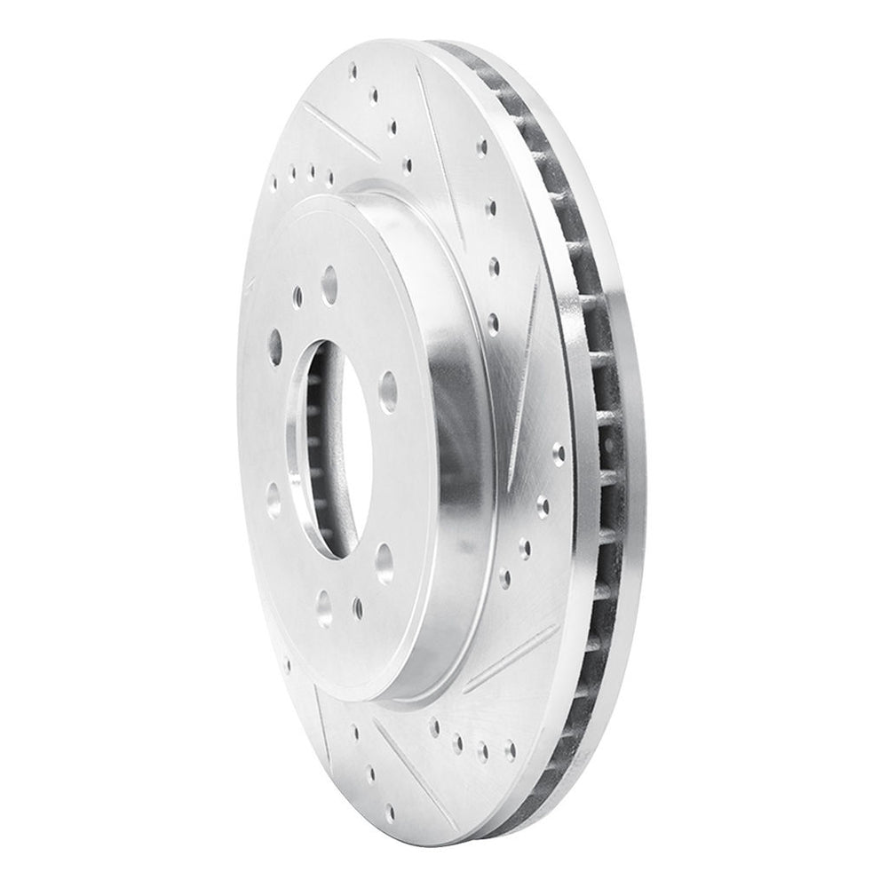 R1 Concepts Brake Rotor Drilled and Slotted Silver Fits Ford F-150