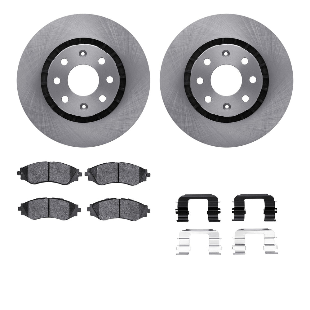 R1 Concepts E- Line Series Brake Rotor with Ceramic Brake Pads Hdw Fits Chevrolet Aveo