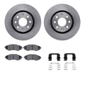 R1 Concepts E- Line Series Brake Rotor with Ceramic Brake Pads Hdw Fits Chevrolet Aveo