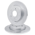 R1 Concepts Brake Rotor- Slotted - Silver Fits Suzuki Kizashi
