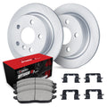 R1 Concepts Brake Rotors - Carbon Coated w/ Optimum Oe Pads Hdw Fits BMW i3