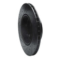 R1 07-19 BMW X6 Rear Right Drilled & Slotted Black Brake Rotor