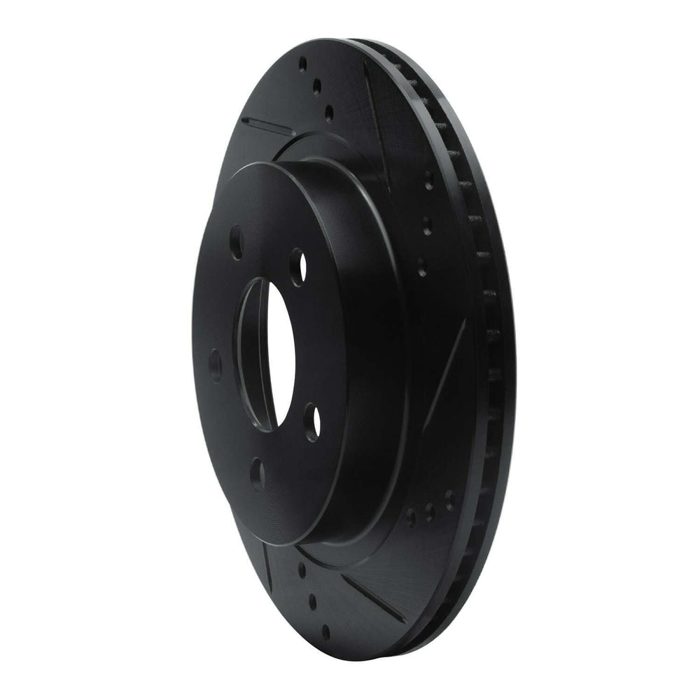 R1 93-97 Chevrolet Camaro Rear Right Drilled & Slotted Black Brake Rotor
