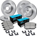 R1 Concepts E- Line Series Brake Rotor with Ceramic Brake Pads Hdw Fits Chrysler Sebring