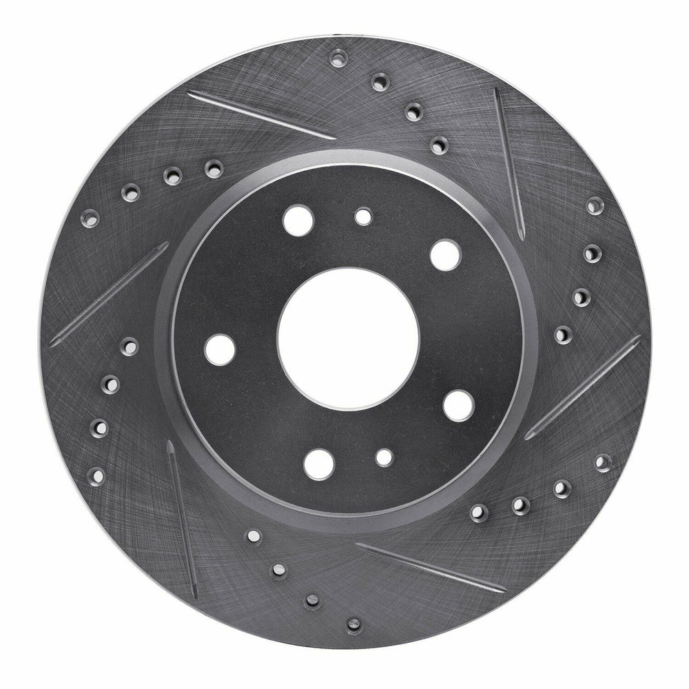 R1 Concepts Brake Rotor Drilled and Slotted Silver Fits Suzuki S-Cross