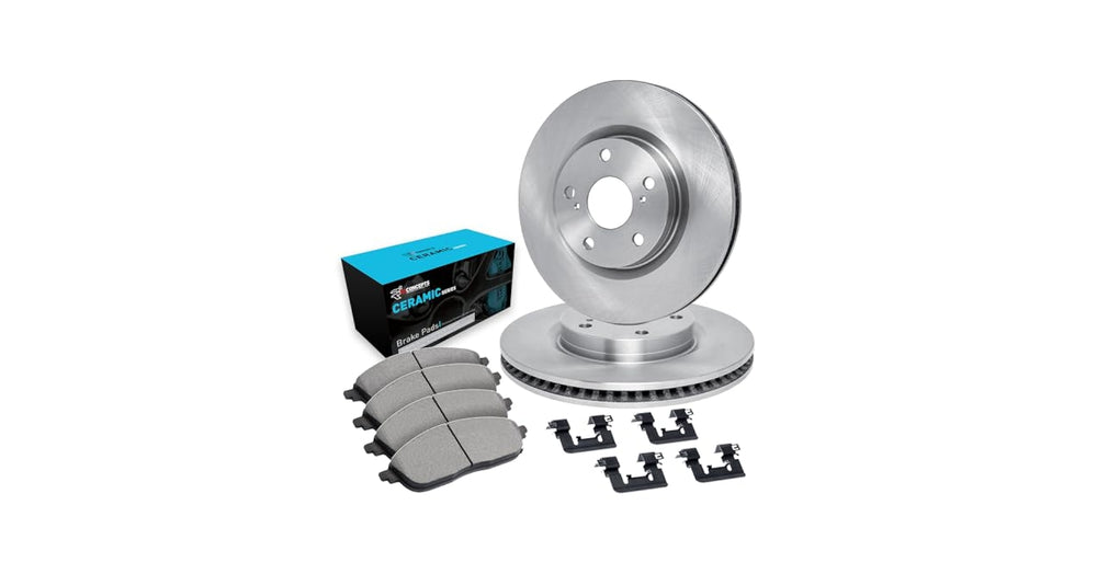 R1 E- Line Series Brake Rotor - D/S - Black w/ Ceramic Pads Hdw Fits Ford Escape