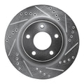R1 Concepts Brake Rotor Drilled and Slotted Silver Fits Nissan Altima