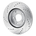 R1 Concepts Brake Rotor Drilled and Slotted Silver Fits Nissan Altima