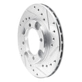 R1 91-92 Dodge COLT Front Right Drilled & Slotted Black Brake Rotor