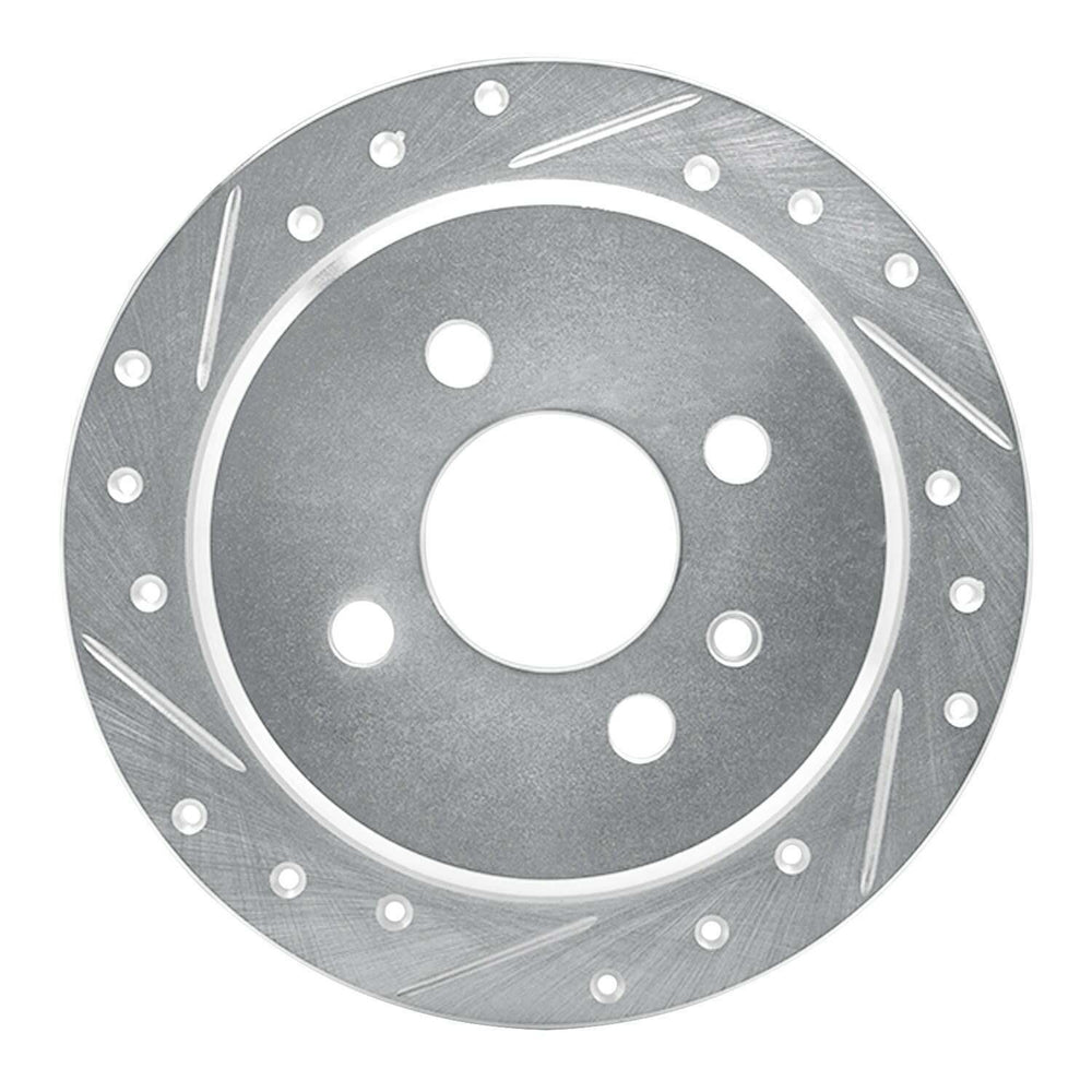 R1 88-90 BMW 325IX Rear Left Drilled & Slotted Black Brake Rotor