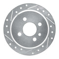R1 88-90 BMW 325IX Rear Left Drilled & Slotted Black Brake Rotor