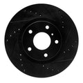 R1 Concepts Brake Rotor Drilled and Slotted Silver Fits Infiniti G35