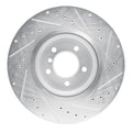 R1 07-15 BMW 335I xDrive Front Left Drilled & Slotted Black Brake Rotor