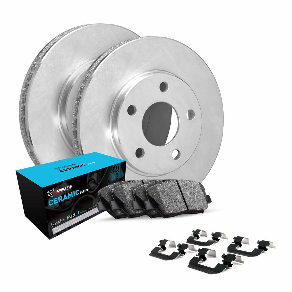 R1 Concepts Brake Rotor- Blank with Ceramic Pads Hdw Fits Cadillac Escalade