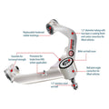 Front Upper Control Arms for 2-4 Inch Lift Uni-Ball 05-19 Armada 04-23 Titan Freedom Off-Road