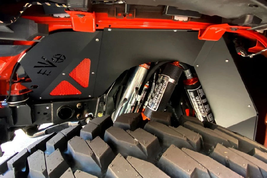 Jeep Wrangler JL/JLU Gladiator Front Vented Aluminum Inner Fenders Coilover Suspensions Black Powder Coat