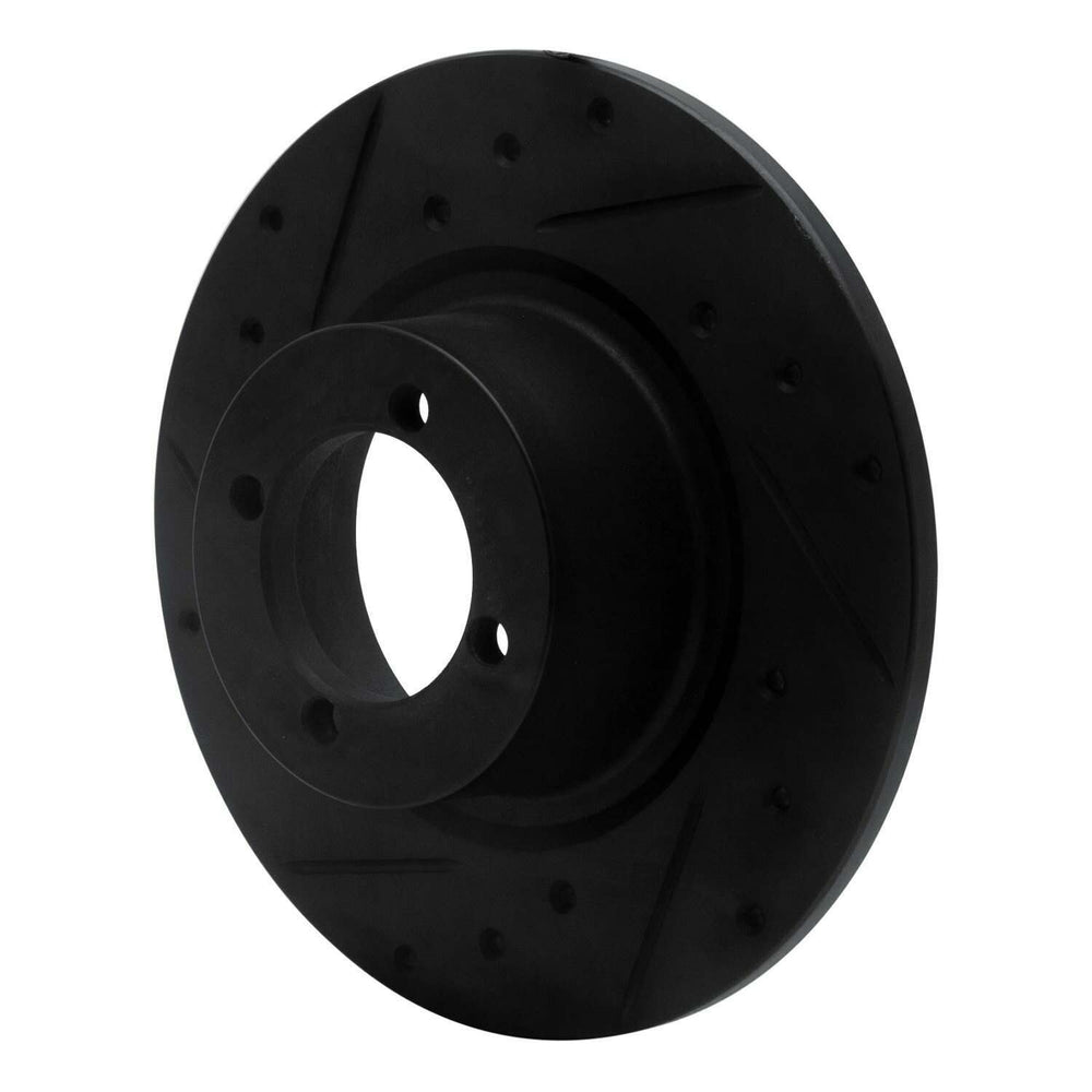 R1 67-76 BMW 1600 Front Left Drilled & Slotted Black Brake Rotor