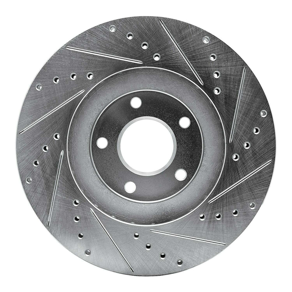 R1 03-05 Nissan Maxima Front Left Drilled & Slotted Black Brake Rotor