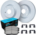 R1 Concepts Brake Rotor- Carbon Coated with Ceramic Pads Hdw Fits Ford Escape