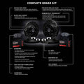 R1 10-24 Lexus GX460 Front & Rear Drill/Slot Black Rotors w/Off-Road/Tow Pads