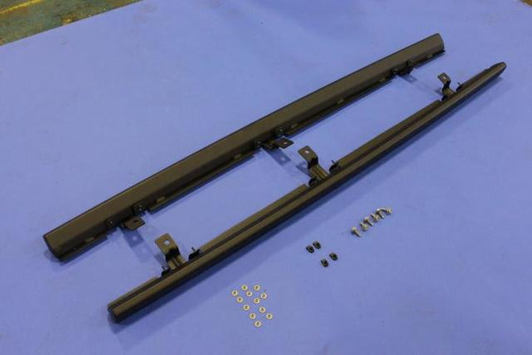 ~(76 lbs. 81X17X9)~ JK 4dr OE Rubicon Rock Rails - Satin Black