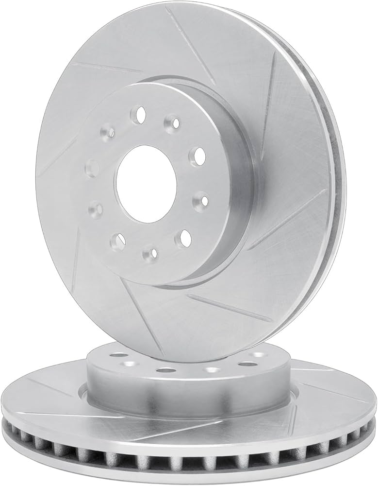R1 Concepts Brake Rotor- Slotted - Silver Fits Acura ILX