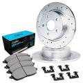 R1 E- Line Series Brake Rotor - D/S - Silver w/ Ceramic Pads Hdw Fits Chevrolet Tracker