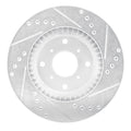 R1 Concepts Brake Rotor Drilled and Slotted Silver Fits Acura Legend