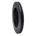 R1 15-25 Hyundai Kona EV Front Left Drilled & Slotted Black Brake Rotor