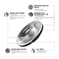 R1 E- Line Series Brake Rotor - D/S - Silver w/ Ceramic Pads Hdw Fits Mitsubishi Lancer