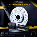 R1 Concepts Hi-Carbon Alloy GEOMET Coated Rotor Fits Audi A4